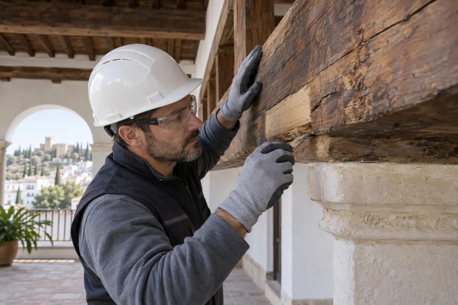 Revisión técnica de una estructura de madera en Andalucía